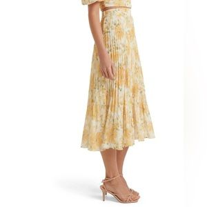 Brand new with tags! Ever New Yellow Floral Pleated skirt
